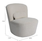 Single Beige Velvet Armchair Modern Fabric Sofa Chair 75*82*70cm