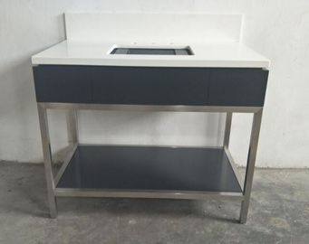 購入 浴室の浮遊浴室用キャビネットは金属棒の贅沢な家具、現代様式を オンライン製造