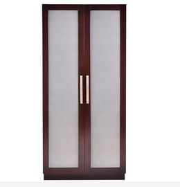 購入 2つのドアの中引出しが付いている木のホテルの部屋のワードローブ、クルミのベニヤ オンライン製造