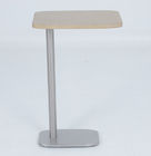 Wood Top Coffee Bedside Table Stainless Steel Base General Use