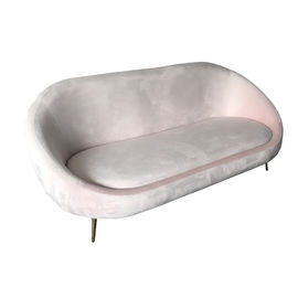 購入 結婚の使用料のためのピンクのソファのビロードの家具製造販売業のソファーの居間の家具 オンライン製造