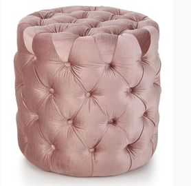 購入 Ottomanの腰掛けのあたりで房状になっている現代寝室のOttomanのベンチのピンクのビロード ボタン オンライン製造