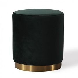 購入 黒いビロードのPoufの寝室OttomanはStainessの鋼鉄金の金属の腰掛けをメンバーからはずす オンライン製造
