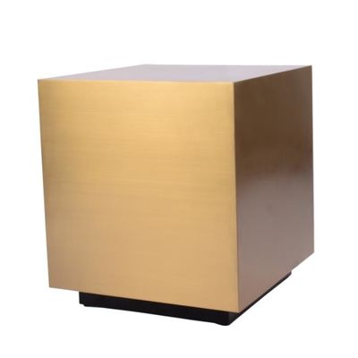 購入 磨かれた真鍮の黒い鋼鉄正方形の居間のコーヒー テーブル50x50x55cm オンライン製造