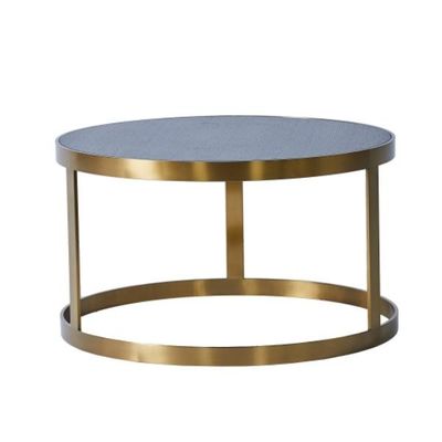 購入 現代円形の木の上のステンレス鋼の金属フレームのコーヒー テーブル90x52cm オンライン製造