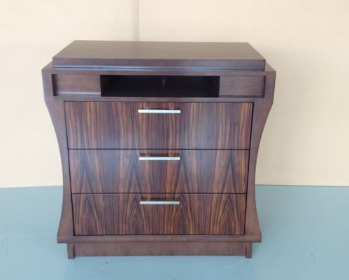 良い値段 Jw Marriottのホテルの黒檀の木製のベニヤのホテルの部屋のドレッサー3の引出しのClassiccの設計 オンライン