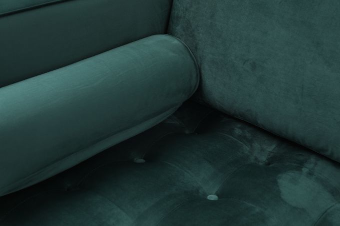 モジュラー房状のボタンのビロードのオフィスのソファーの居間3 Seater Sectionals 1