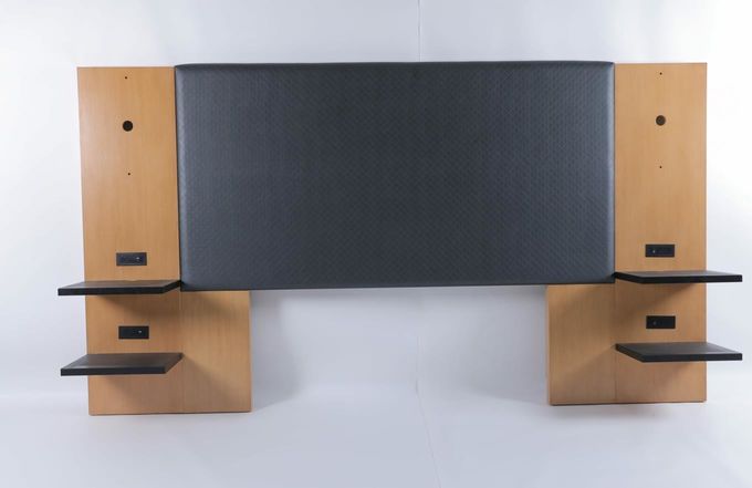 木製ビニール 敷き布団 キング ヘッドボード ホテル ベッドルーム 家具 1